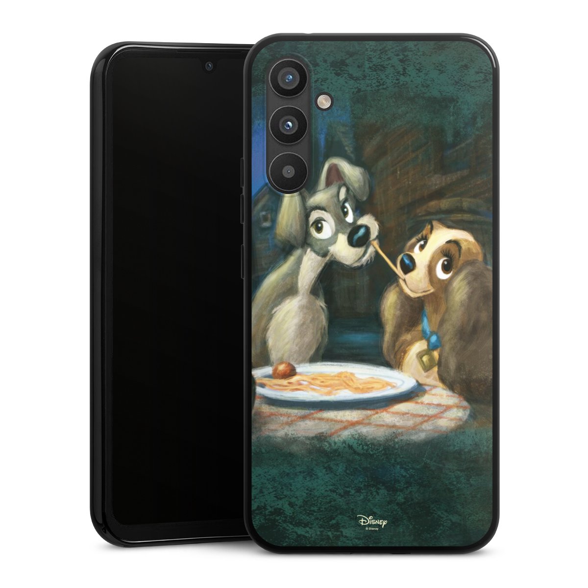 Galaxy A34 5G Handy Silikon Hülle Case schwarz Handyhülle Lady And The Tramp Official Licensed Product Disney