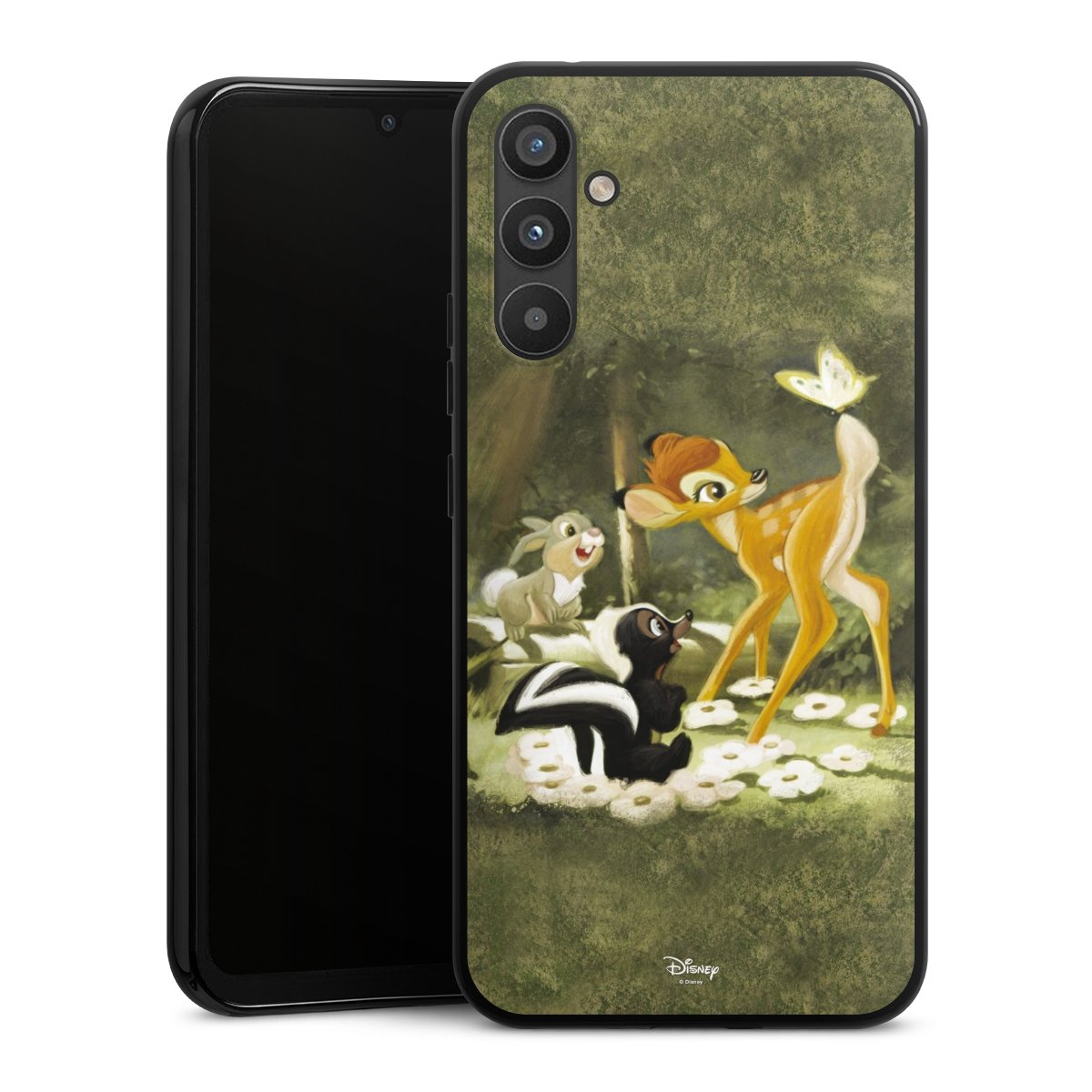 Galaxy A34 5G Handy Silikon Hülle Case schwarz Handyhülle Disney Official Licensed Product Bambi