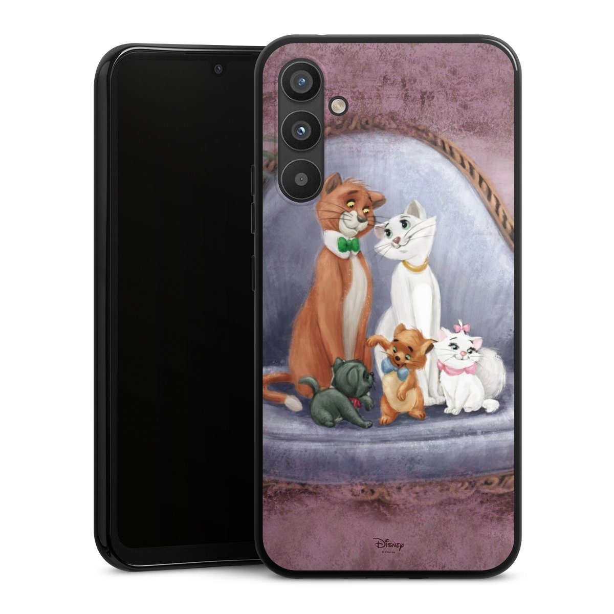 Galaxy A34 5G Handy Silikon Hülle Case schwarz Handyhülle Official Licensed Product Disney Aristocats