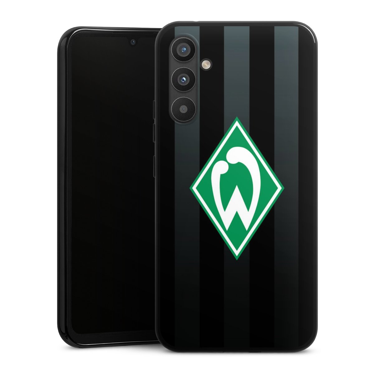 Galaxy A34 5G Handy Silikon Hülle Case schwarz Handyhülle Stripes Sv Werder Bremen Official Licensed Product