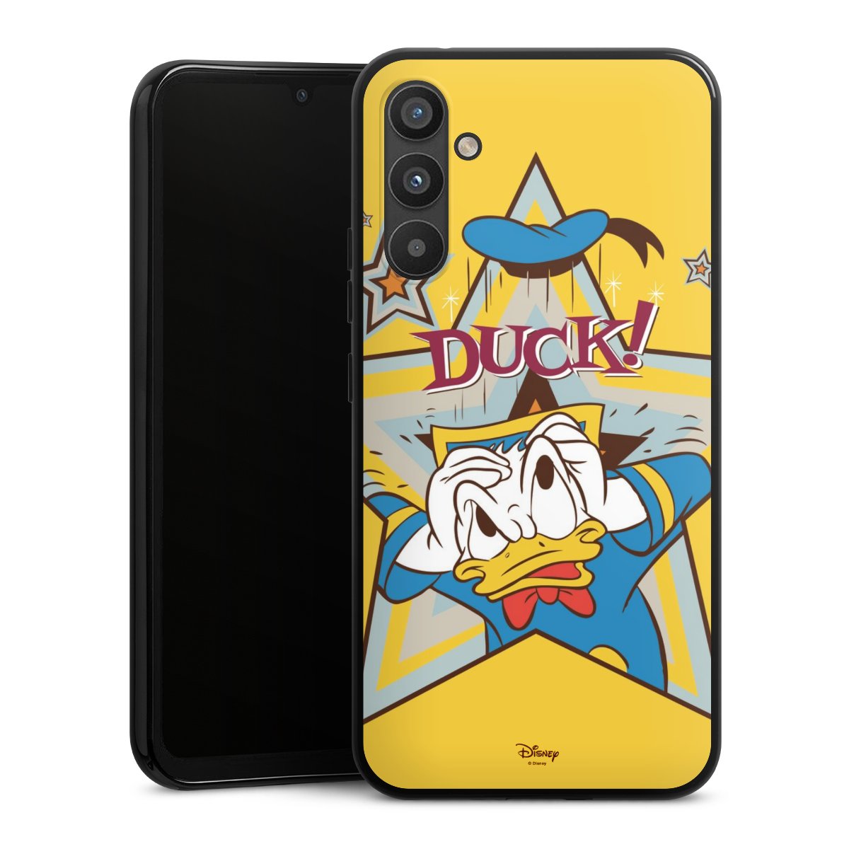 Galaxy A34 5G Handy Silikon Hülle Case schwarz Handyhülle Official Licensed Product Donald Duck Disney