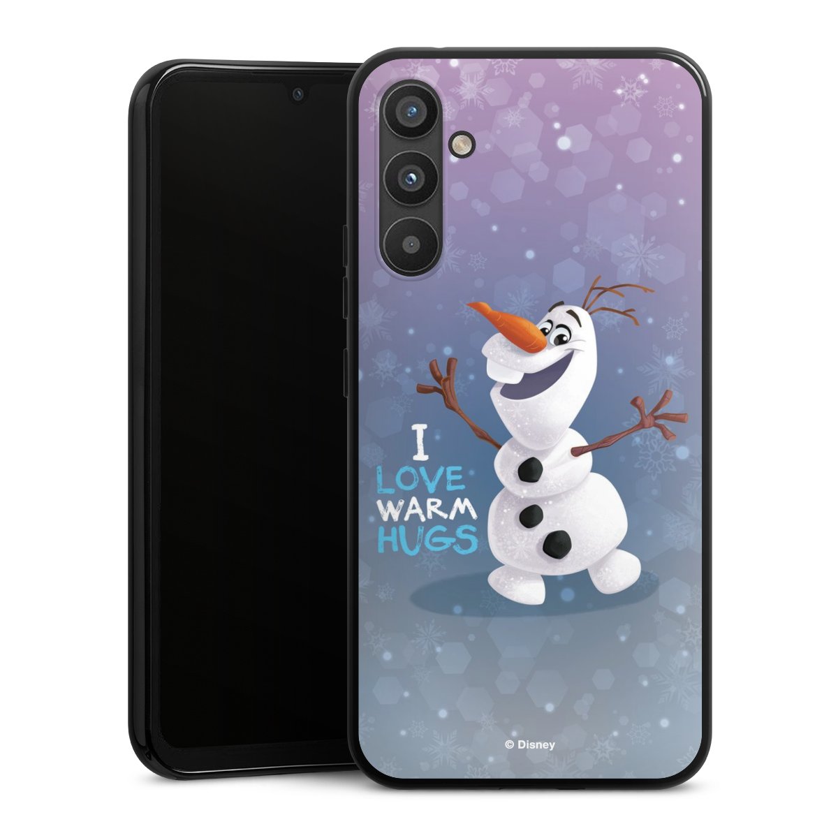 Galaxy A34 5G Handy Silikon Hülle Case schwarz Handyhülle Frozen Frozen Olaf Official Licensed Product