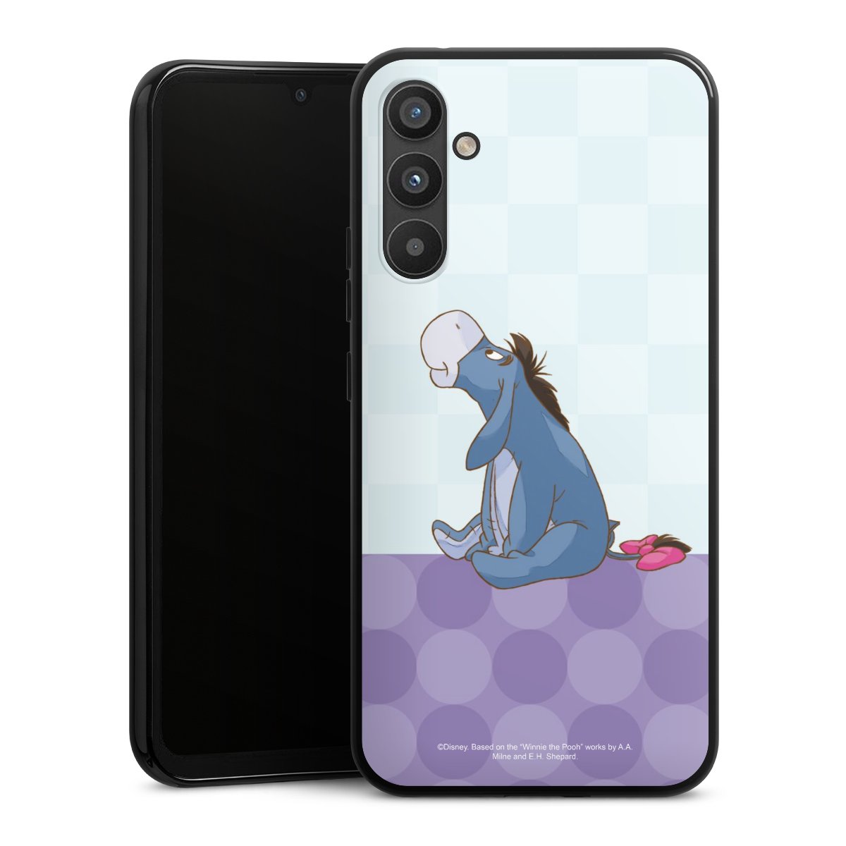 Galaxy A34 5G Handy Silikon Hülle Case schwarz Handyhülle Disney Donkey Winnie The Pooh