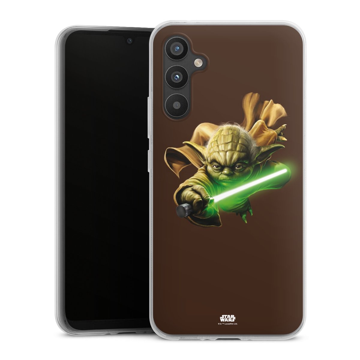 Galaxy A34 5G Handy Silikon Hülle Case transparent Handyhülle Yoda Merchandise Star Wars Silikon Case