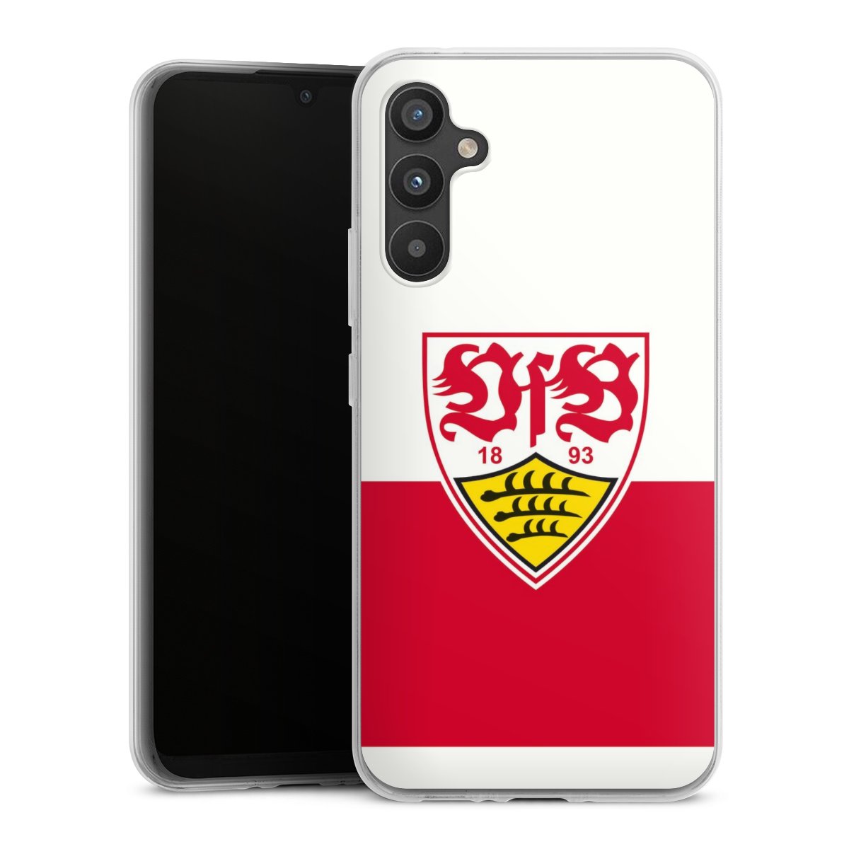 Galaxy A34 5G Handy Silikon Hülle Case transparent Handyhülle Official Licensed Product Logo Vfb Stuttgart Silikon Case