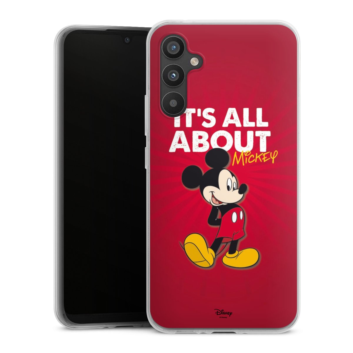 Galaxy A34 5G Handy Silikon Hülle Case transparent Handyhülle Mouse Disney Official Licensed Product Silikon Case