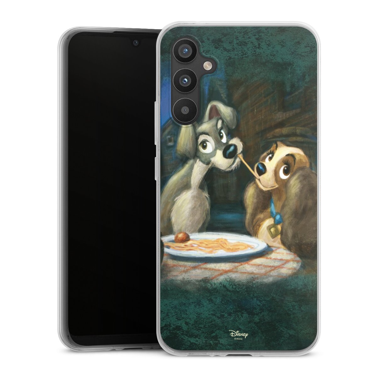 Galaxy A34 5G Handy Silikon Hülle Case transparent Handyhülle Lady And The Tramp Official Licensed Product Disney Silikon Case