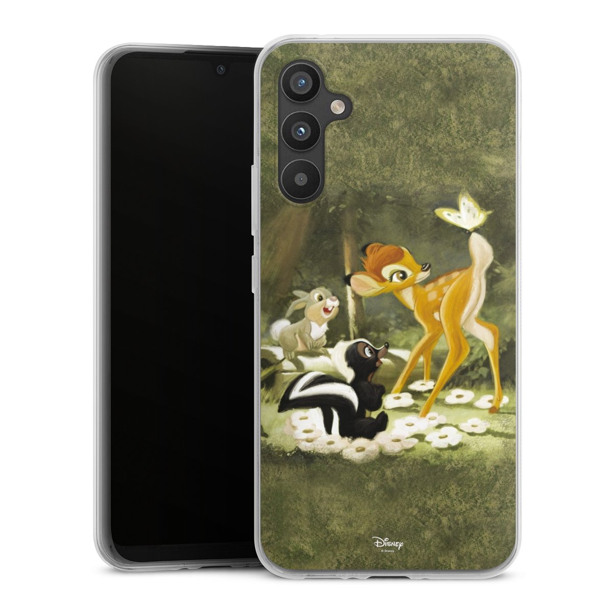 Galaxy A34 5G Handy Silikon Hülle Case transparent Handyhülle Disney Official Licensed Product Bambi Silikon Case