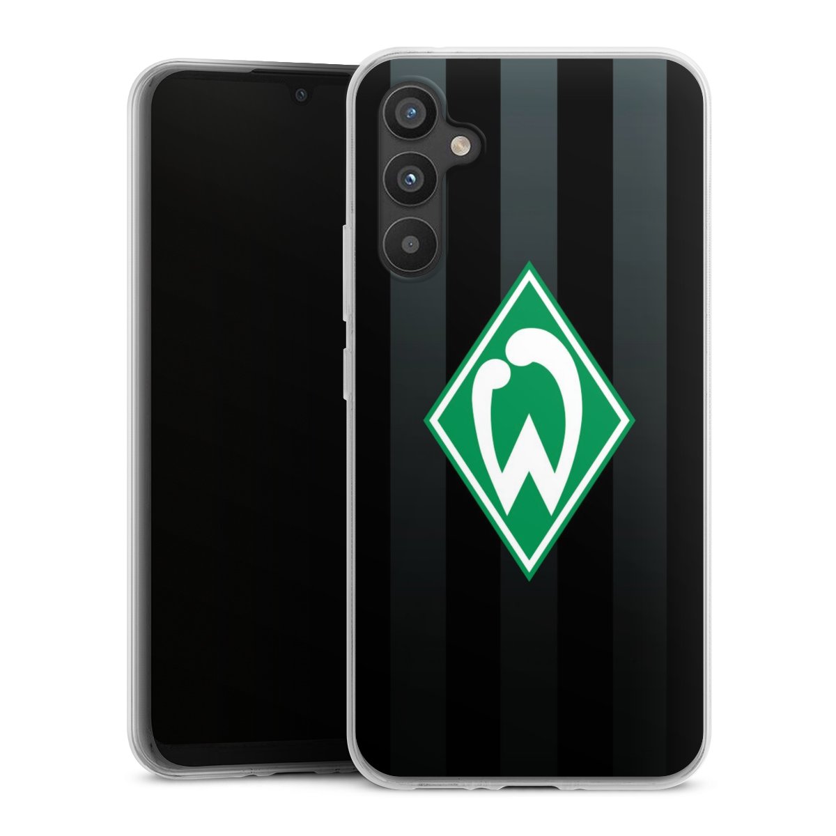 Galaxy A34 5G Handy Silikon Hülle Case transparent Handyhülle Stripes Sv Werder Bremen Official Licensed Product Silikon Case