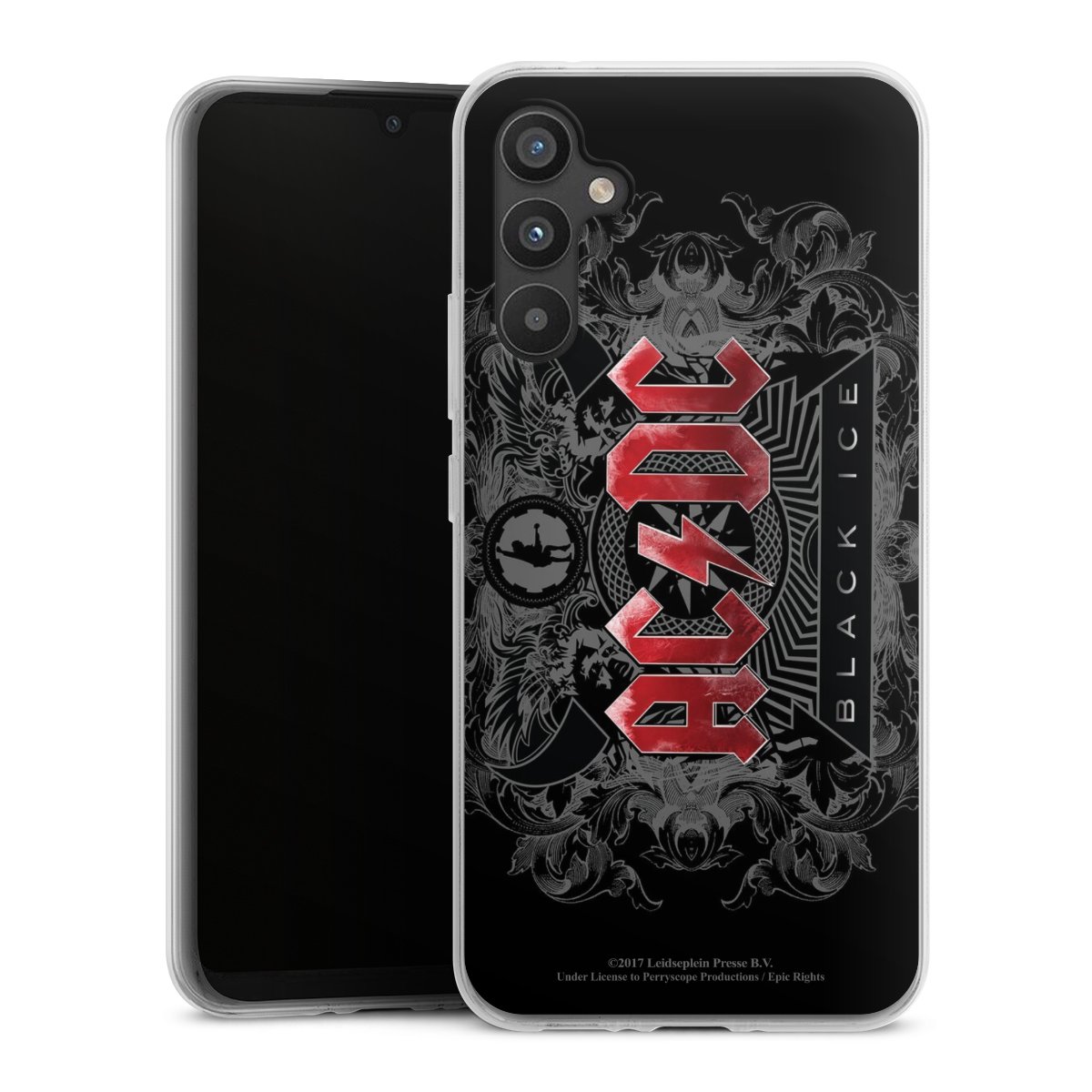 Galaxy A34 5G Handy Silikon Hülle Case transparent Handyhülle Merchandise Black Ice Acdc Silikon Case