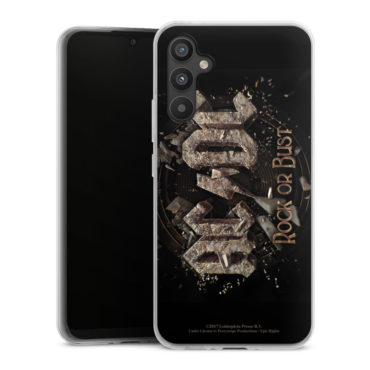 Galaxy A34 5G Handy Silikon Hülle Case transparent Handyhülle Acdc Official Licensed Product Rock Or Bust Silikon Case