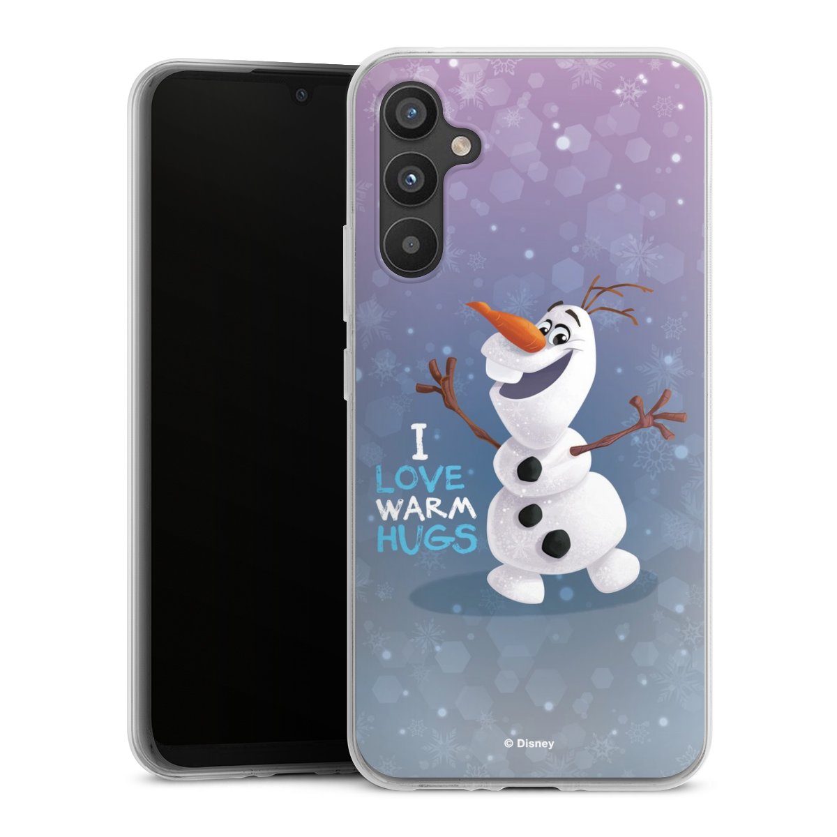 Galaxy A34 5G Handy Silikon Hülle Case transparent Handyhülle Frozen Frozen Olaf Official Licensed Product Silikon Case