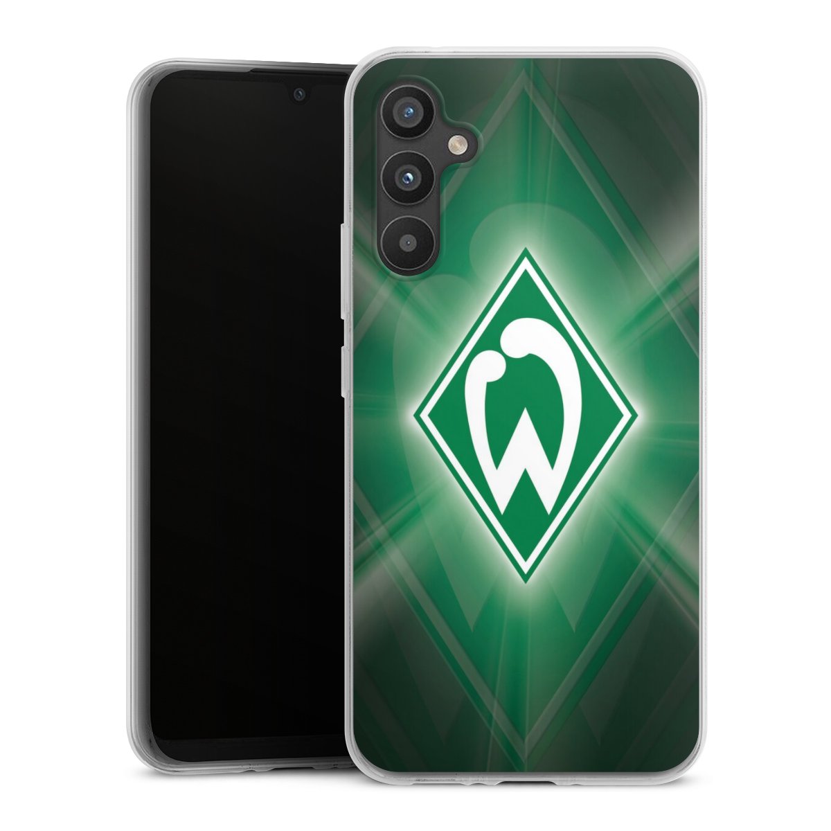 Galaxy A34 5G Handy Silikon Hülle Case transparent Handyhülle Sv Werder Bremen Official Licensed Product Coat Of Arms Silikon Case