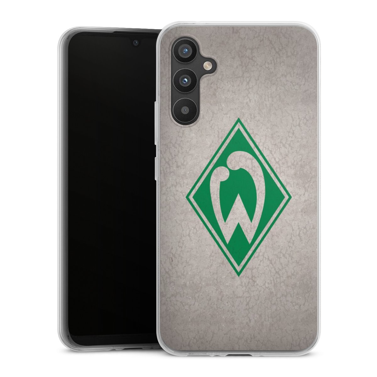 Galaxy A34 5G Handy Silikon Hülle Case transparent Handyhülle Sv Werder Bremen Concrete Official Licensed Product Silikon Case