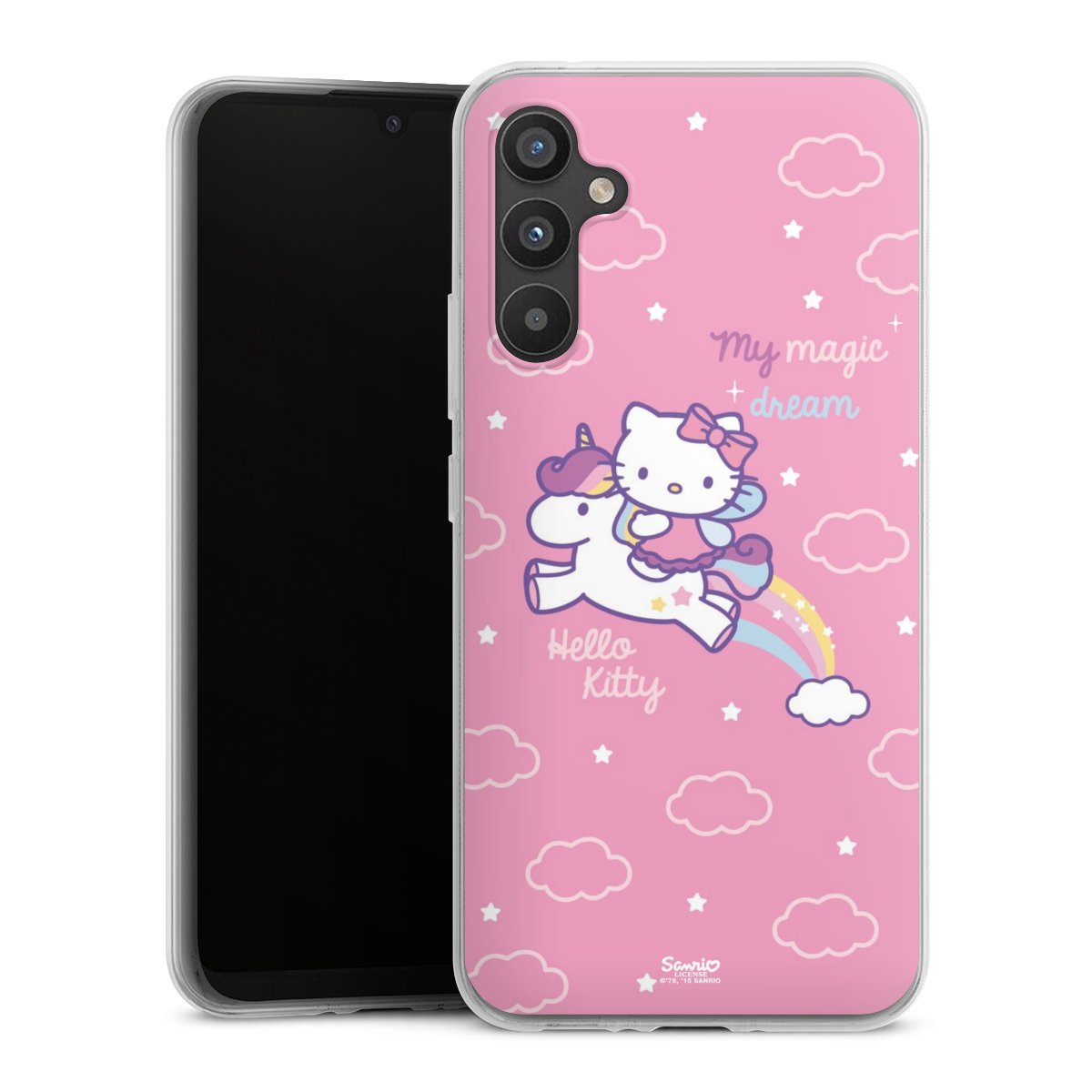 Galaxy A34 5G Handy Silikon Hülle Case transparent Handyhülle Einhorn Official Licensed Product Hello Kitty Silikon Case