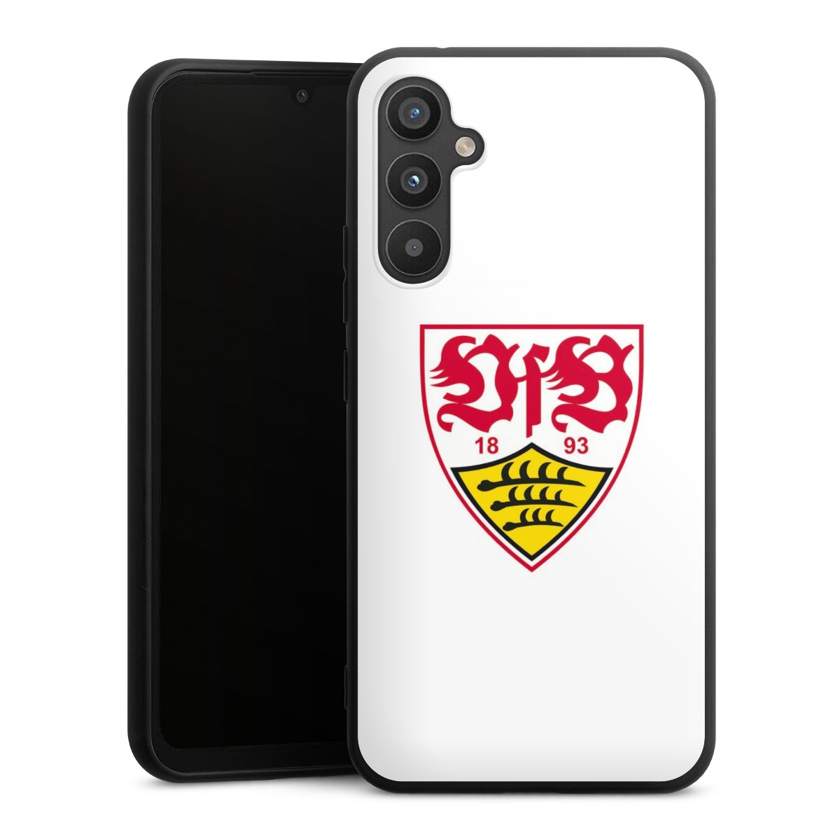 Galaxy A34 5G Handy Premium Silikon Hülle Handyhülle schwarz Case Logo Official Licensed Product Vfb Stuttgart Silikon Premium Case