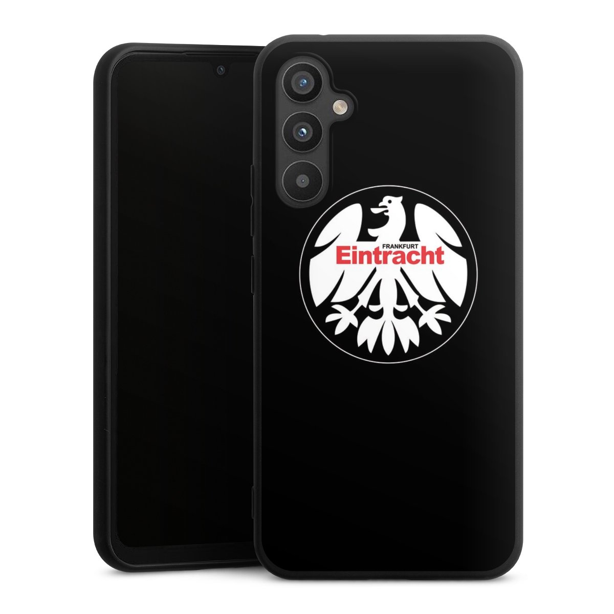 Galaxy A34 5G Handy Premium Silikon Hülle Handyhülle schwarz Case Official Licensed Product Eintracht Frankfurt Sge Silikon Premium Case