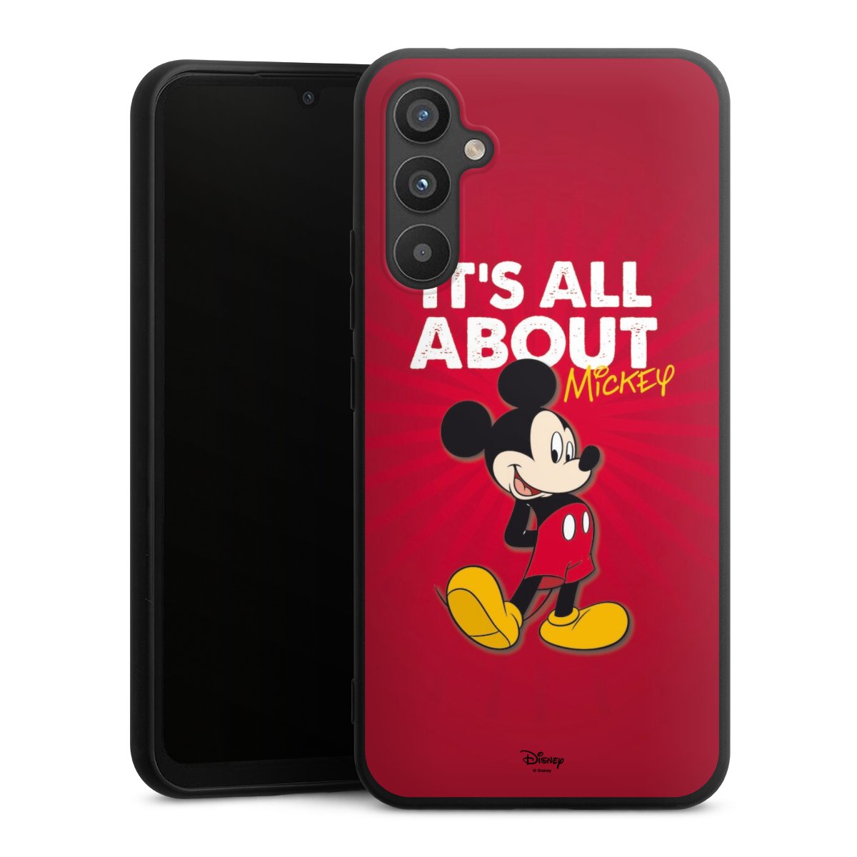 Galaxy A34 5G Handy Premium Silikon Hülle Handyhülle schwarz Case Mouse Disney Official Licensed Product Silikon Premium Case