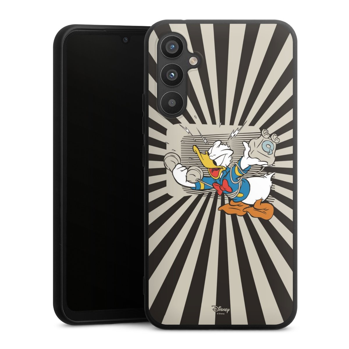 Galaxy A34 5G Handy Premium Silikon Hülle Handyhülle schwarz Case Donald Duck Disney Official Licensed Product Silikon Premium Case