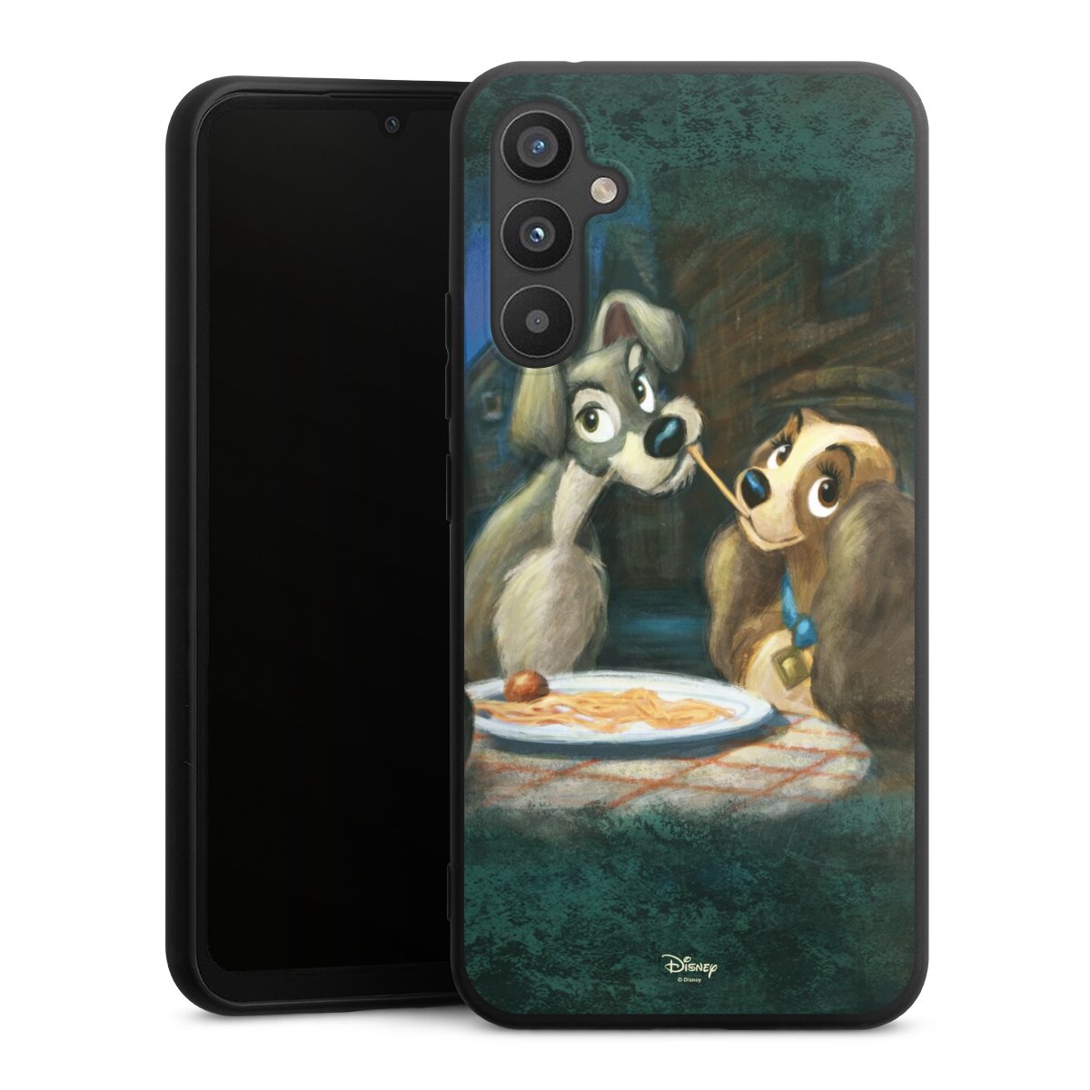 Galaxy A34 5G Handy Premium Silikon Hülle Handyhülle schwarz Case Lady And The Tramp Official Licensed Product Disney Silikon Premium Case