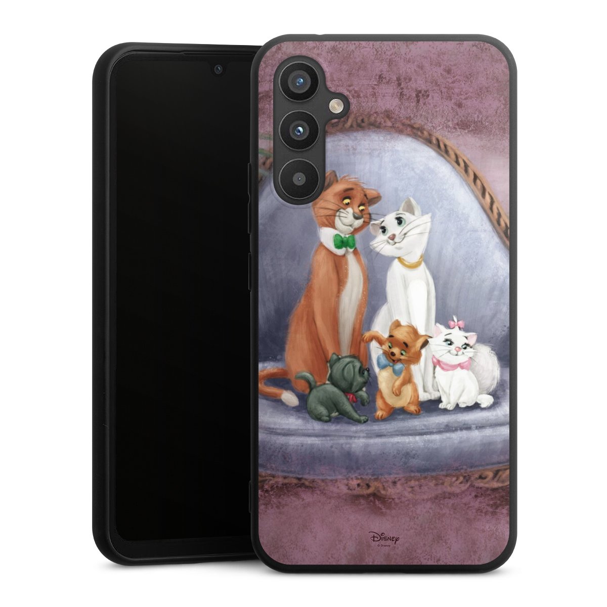 Galaxy A34 5G Handy Premium Silikon Hülle Handyhülle schwarz Case Official Licensed Product Disney Aristocats Silikon Premium Case