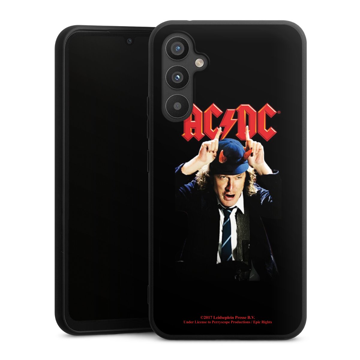 Galaxy A34 5G Handy Premium Silikon Hülle Handyhülle schwarz Case Merchandise Acdc Riverplate Silikon Premium Case