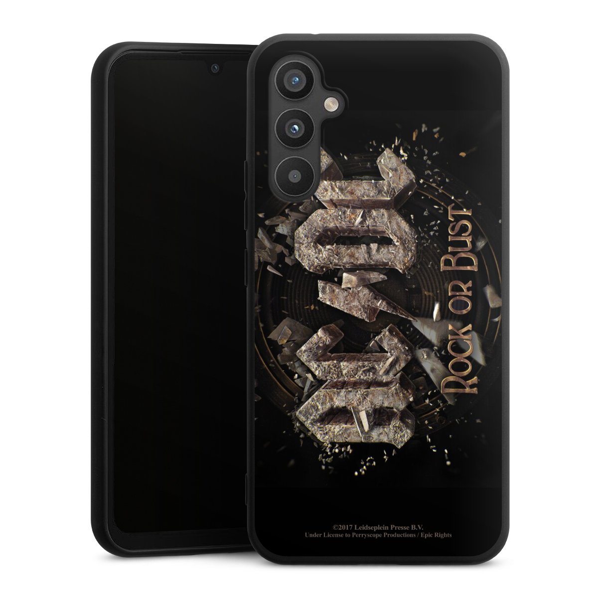 Galaxy A34 5G Handy Premium Silikon Hülle Handyhülle schwarz Case Acdc Official Licensed Product Rock Or Bust Silikon Premium Case