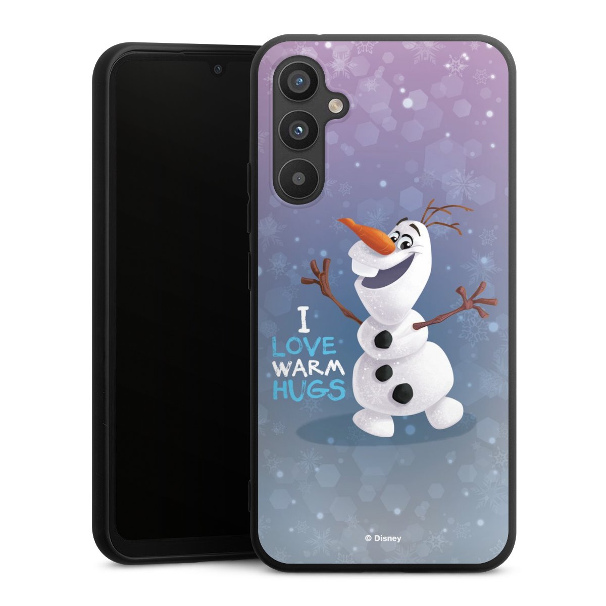 Galaxy A34 5G Handy Premium Silikon Hülle Handyhülle schwarz Case Frozen Frozen Olaf Official Licensed Product Silikon Premium Case