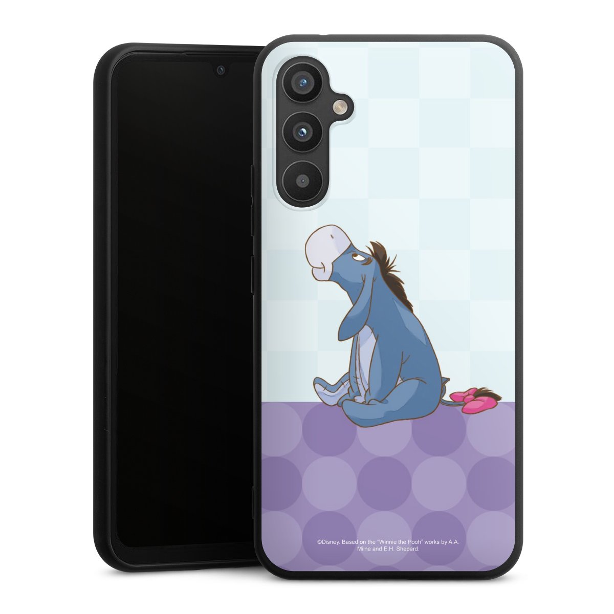 Galaxy A34 5G Handy Premium Silikon Hülle Handyhülle schwarz Case Disney Donkey Winnie The Pooh Silikon Premium Case