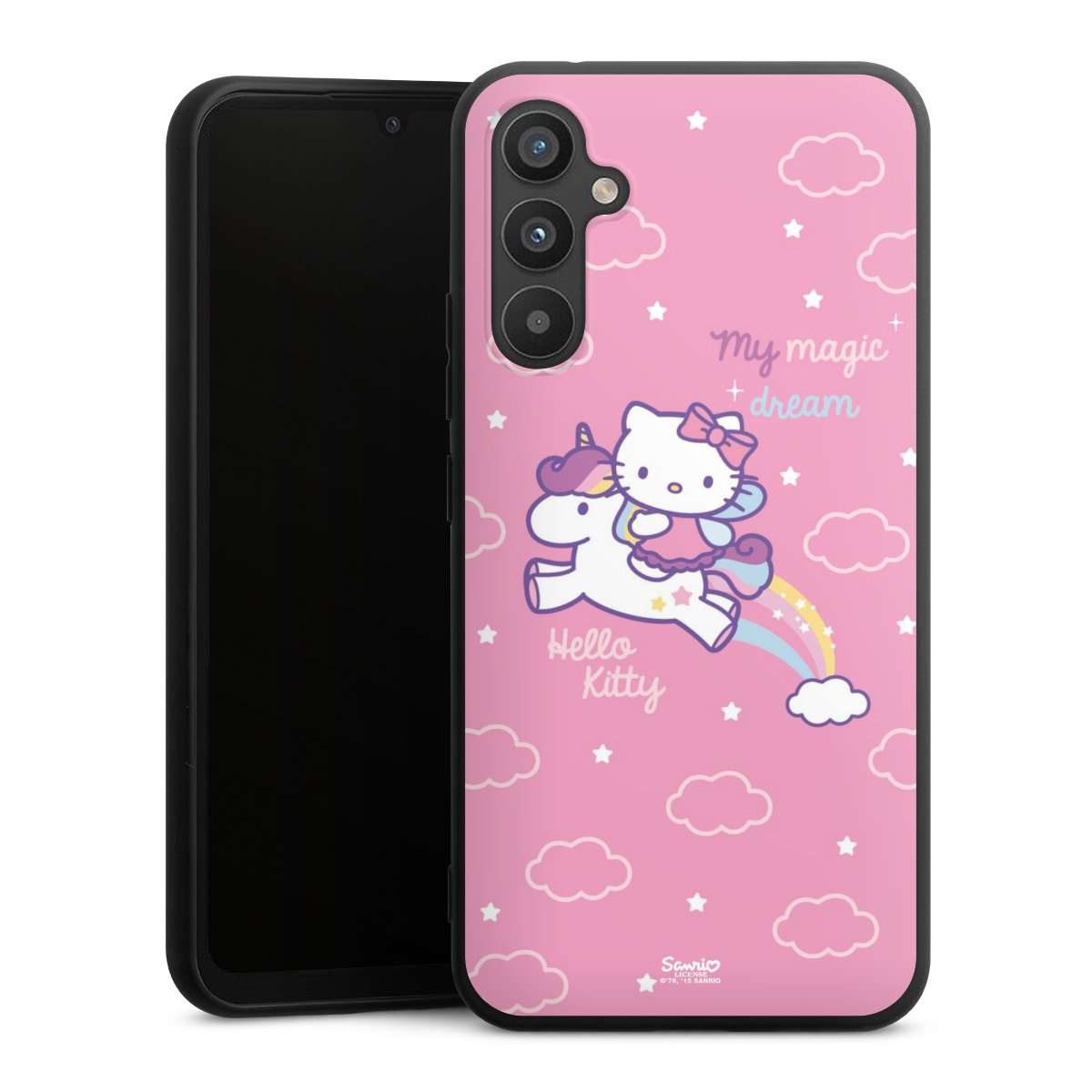 Galaxy A34 5G Handy Premium Silikon Hülle Handyhülle schwarz Case Einhorn Official Licensed Product Hello Kitty Silikon Premium Case