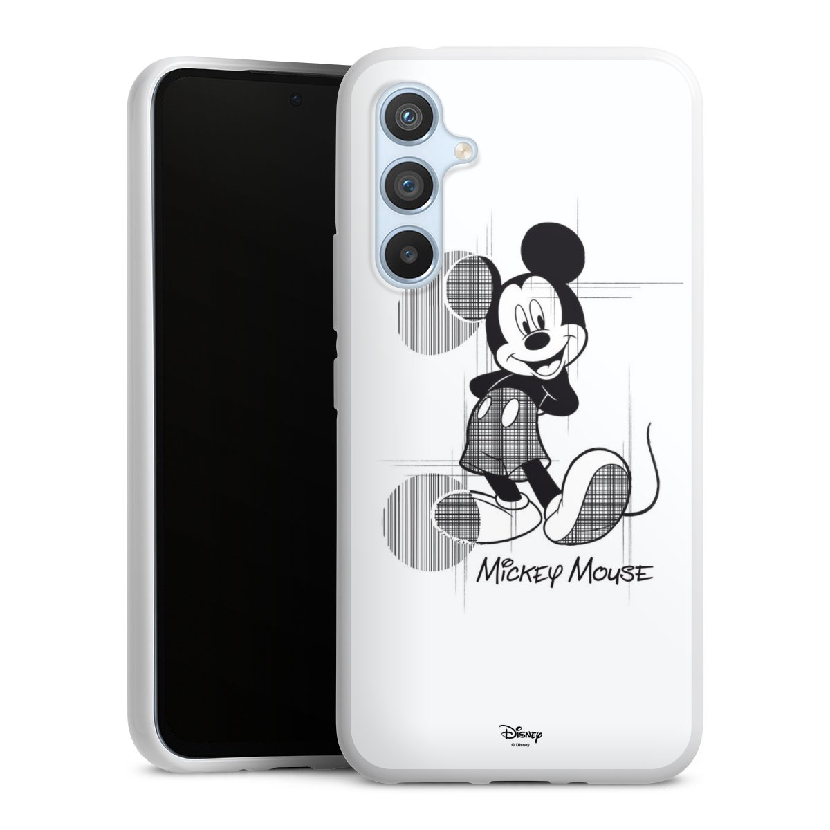 Galaxy A54 5G Handy Silikon Hülle Case weiß Handyhülle Disney Official Licensed Product Mickey Mouse Silikon Case