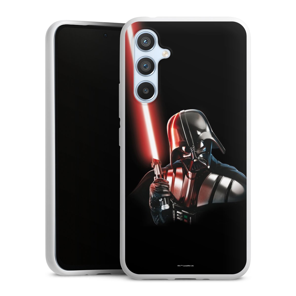 Galaxy A54 5G Handy Silikon Hülle Case weiß Handyhülle Star Wars Merchandise Darth Vader Silikon Case