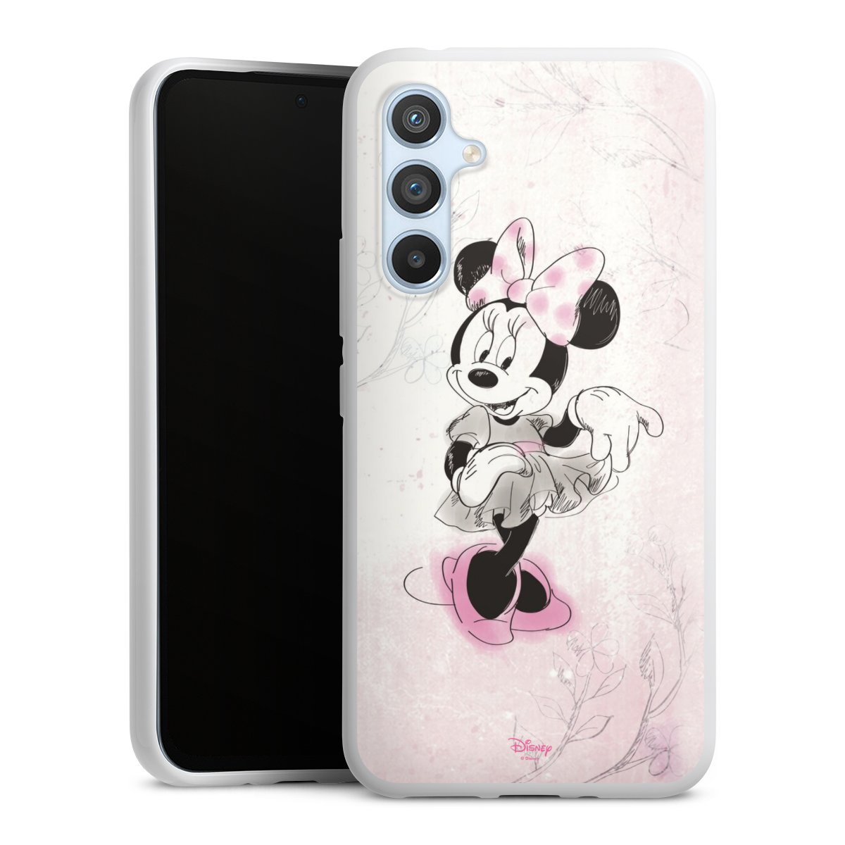 Galaxy A54 5G Handy Silikon Hülle Case weiß Handyhülle Disney Minnie Mouse Vintage Silikon Case