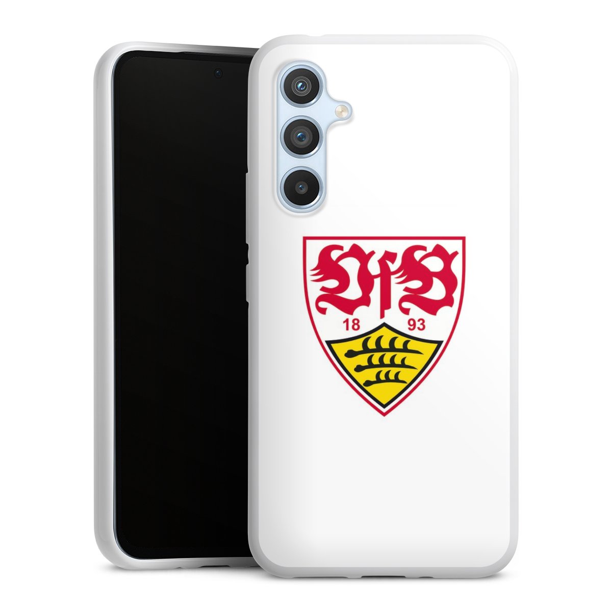 Galaxy A54 5G Handy Silikon Hülle Case weiß Handyhülle Logo Official Licensed Product Vfb Stuttgart Silikon Case