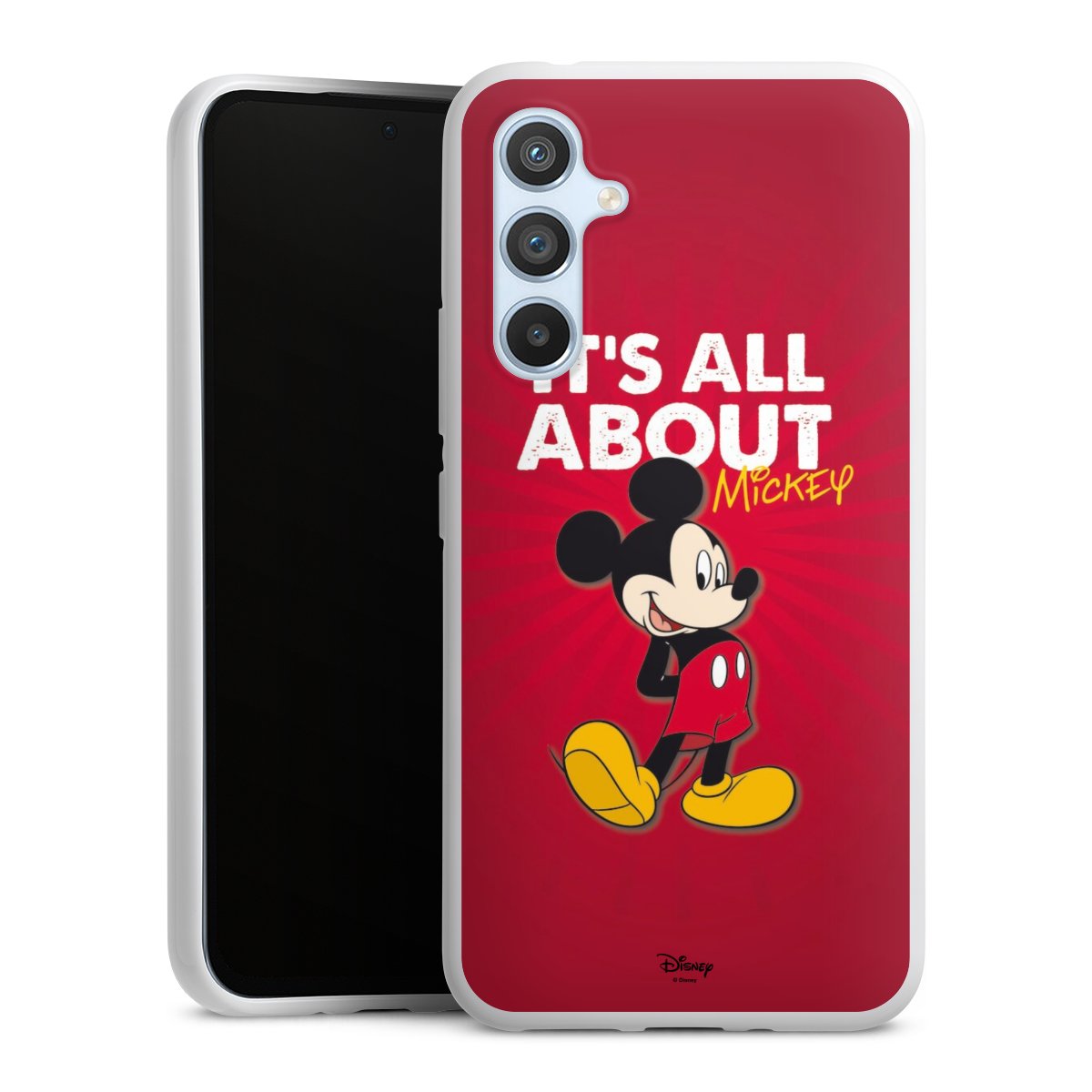 Galaxy A54 5G Handy Silikon Hülle Case weiß Handyhülle Mouse Disney Official Licensed Product Silikon Case