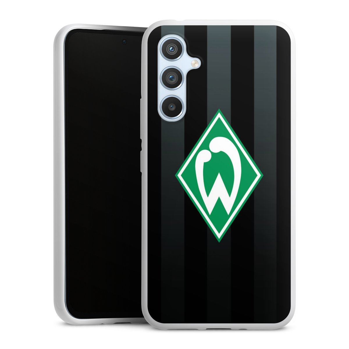 Galaxy A54 5G Handy Silikon Hülle Case weiß Handyhülle Stripes Sv Werder Bremen Official Licensed Product Silikon Case