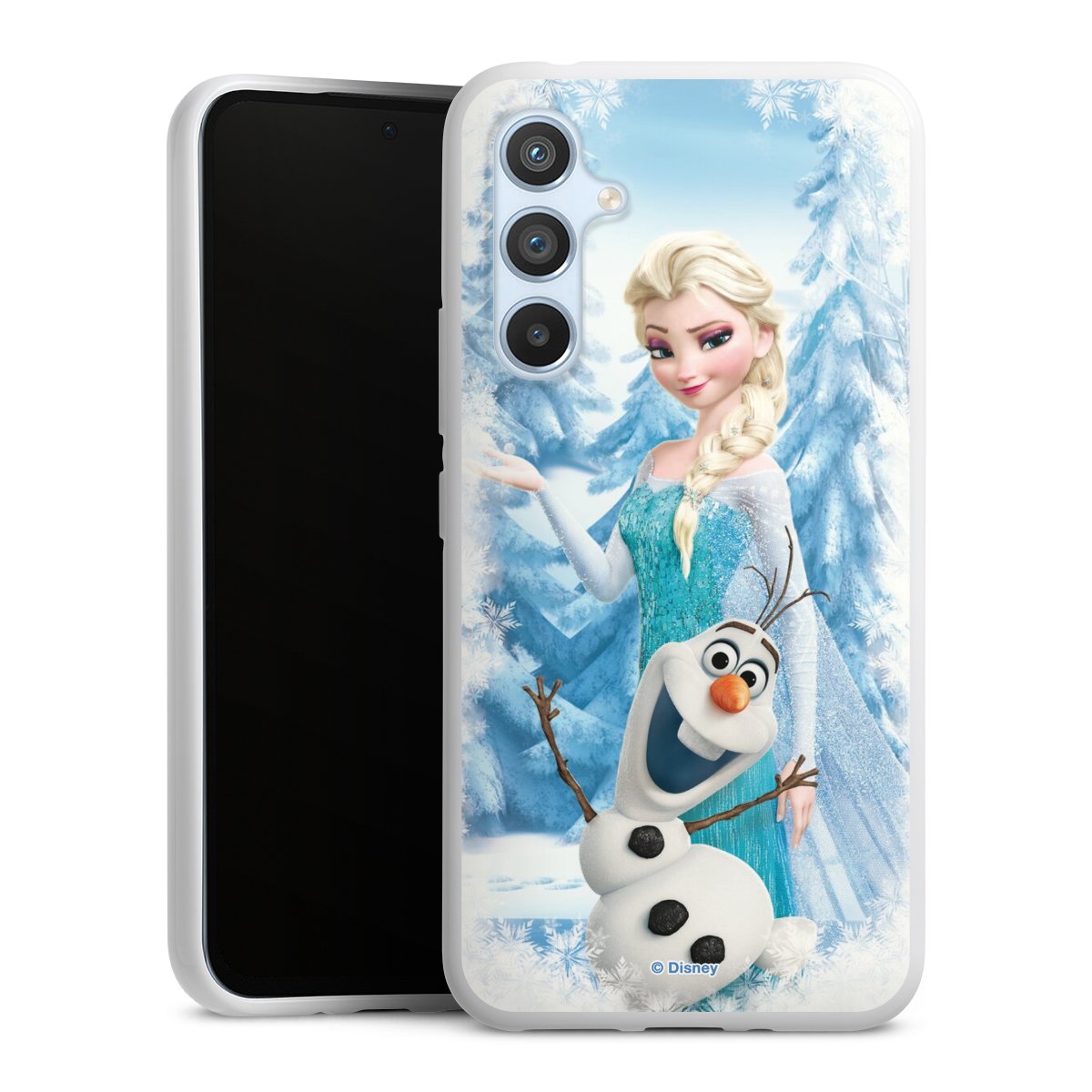 Galaxy A54 5G Handy Silikon Hülle Case weiß Handyhülle Official Licensed Product Frozen Elsa Disney Silikon Case