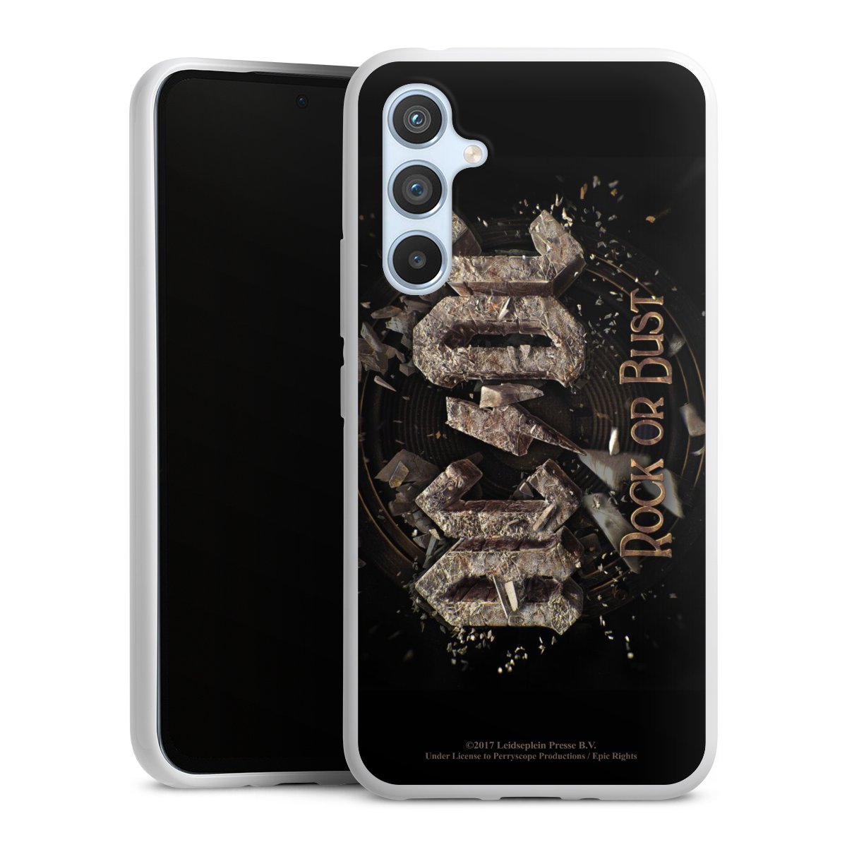 Galaxy A54 5G Handy Silikon Hülle Case weiß Handyhülle Acdc Official Licensed Product Rock Or Bust Silikon Case