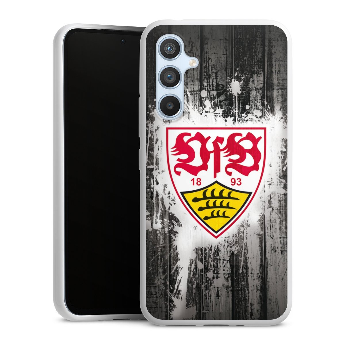 Galaxy A54 5G Handy Silikon Hülle Case weiß Handyhülle Vfb Stuttgart Official Licensed Product Silikon Case