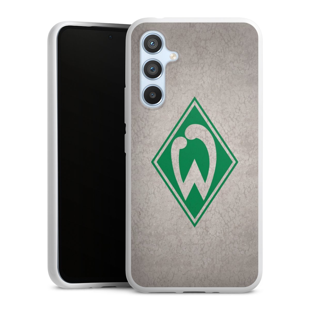 Galaxy A54 5G Handy Silikon Hülle Case weiß Handyhülle Sv Werder Bremen Concrete Official Licensed Product Silikon Case