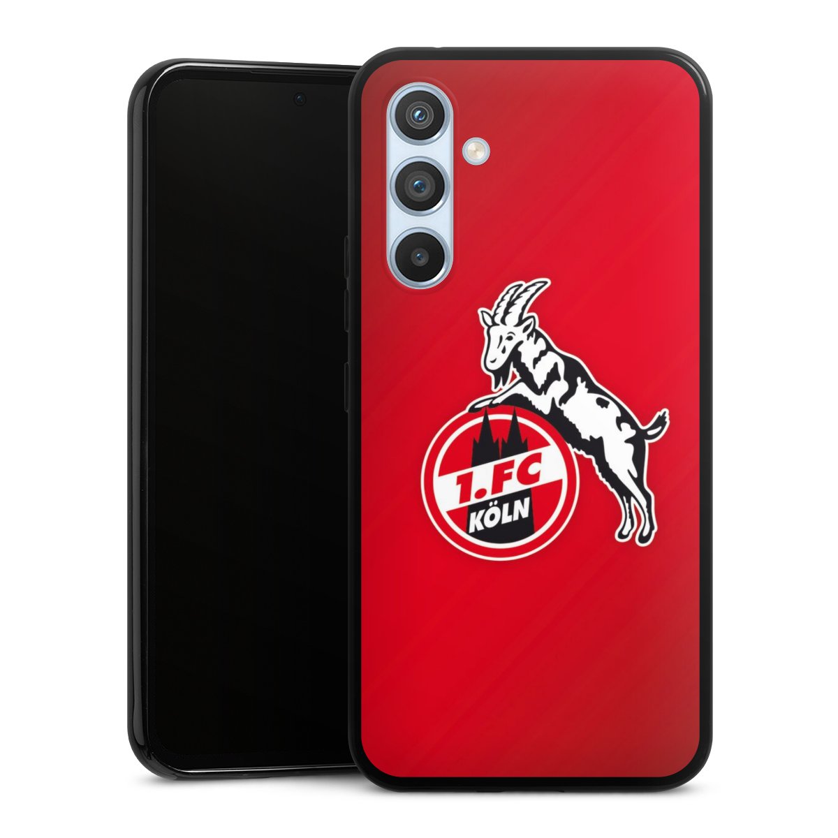 Galaxy A54 5G Handy Silikon Hülle Case schwarz Handyhülle Official Licensed Product Effzeh 1. Fc Köln