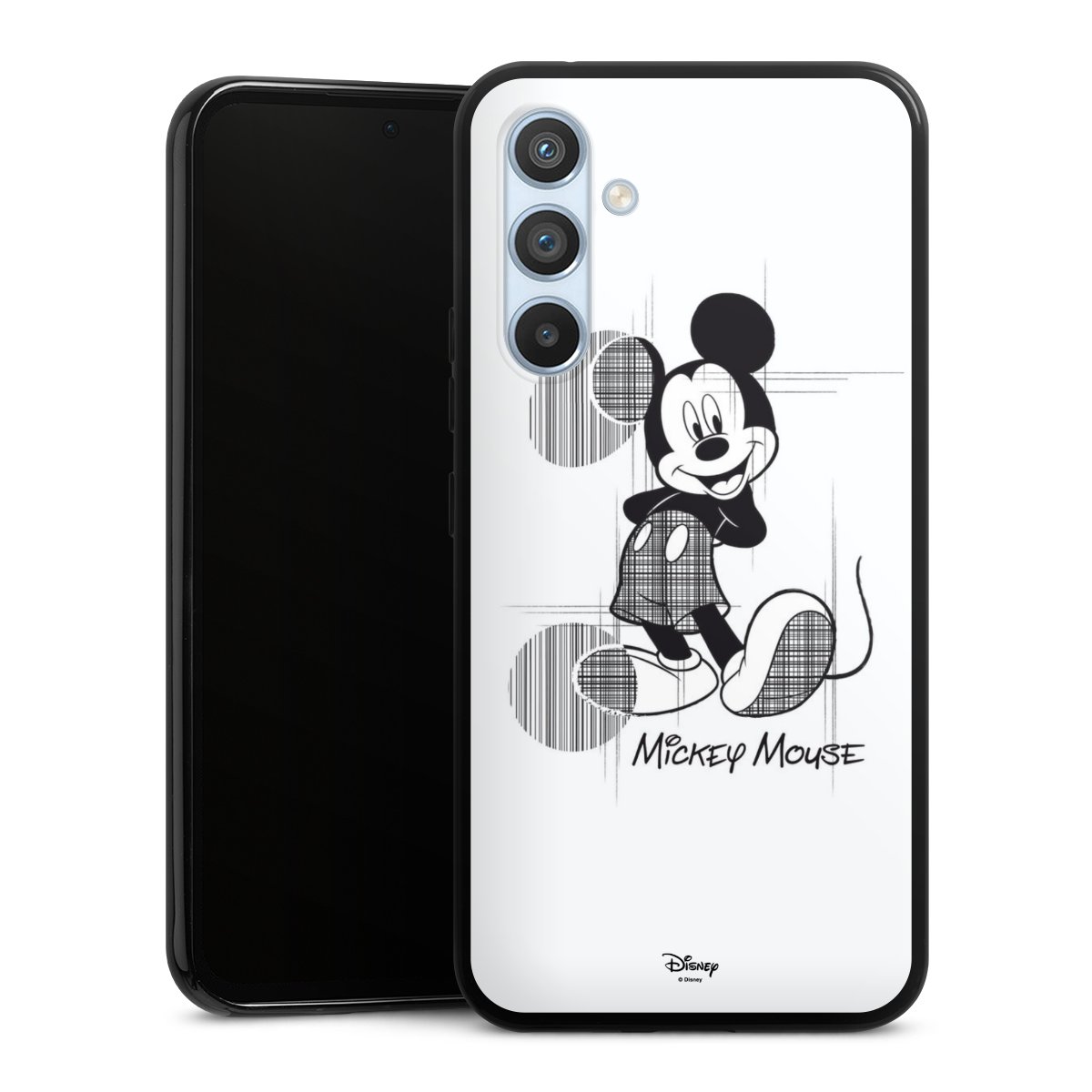 Galaxy A54 5G Handy Silikon Hülle Case schwarz Handyhülle Disney Official Licensed Product Mickey Mouse