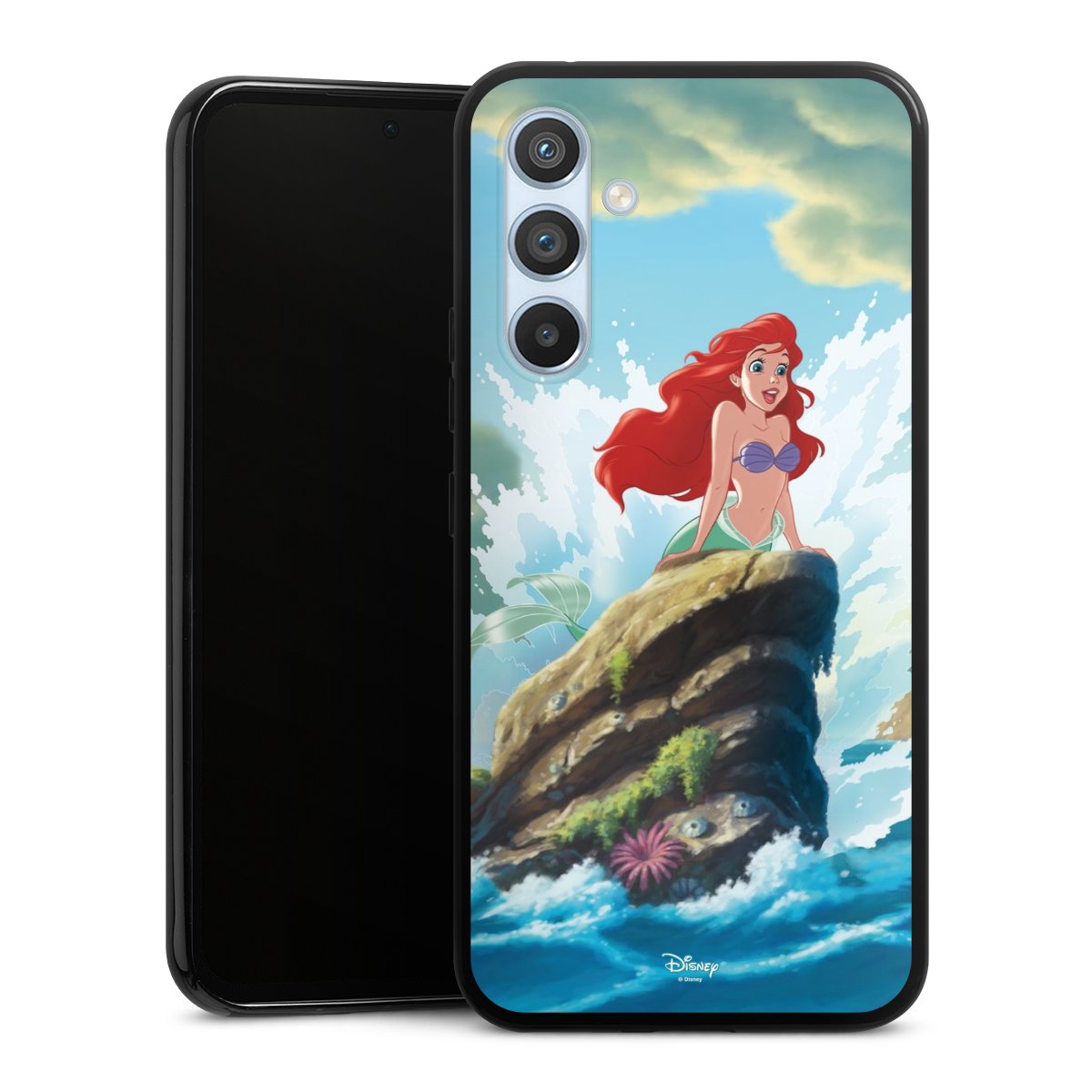 Galaxy A54 5G Handy Silikon Hülle Case schwarz Handyhülle Mermaid Arielle Die Meerjungfrau Official Licensed Product