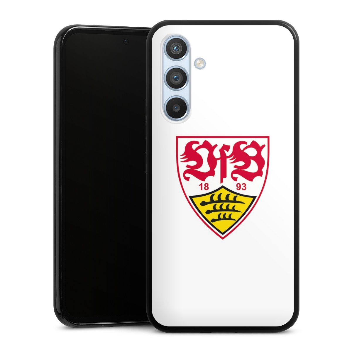 Galaxy A54 5G Handy Silikon Hülle Case schwarz Handyhülle Logo Official Licensed Product Vfb Stuttgart