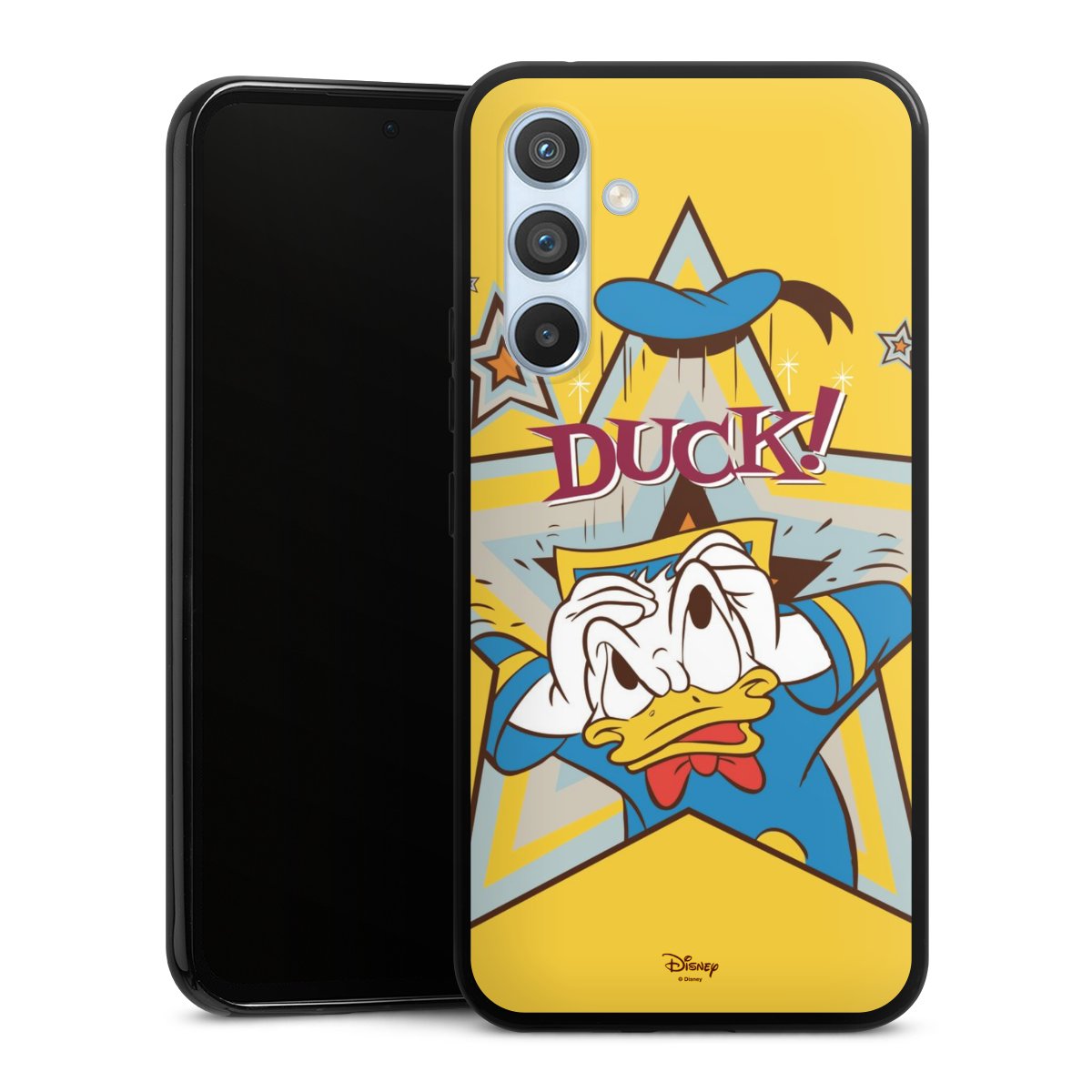 Galaxy A54 5G Handy Silikon Hülle Case schwarz Handyhülle Official Licensed Product Donald Duck Disney