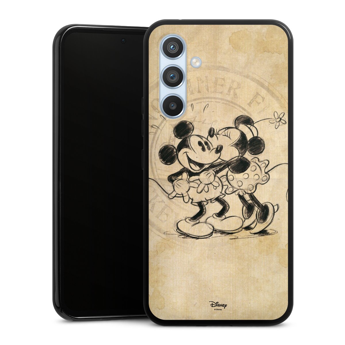 Galaxy A54 5G Handy Silikon Hülle Case schwarz Handyhülle Mickey Mouse Vintage Minnie Mouse