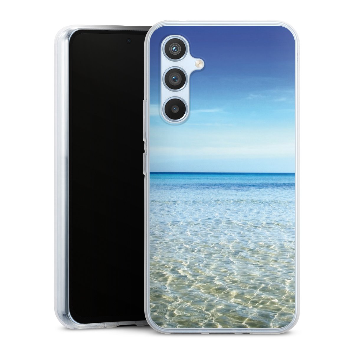 Galaxy A54 5G Handy Silikon Hülle Case transparent Handyhülle Urlaub Sky Ocean Silikon Case