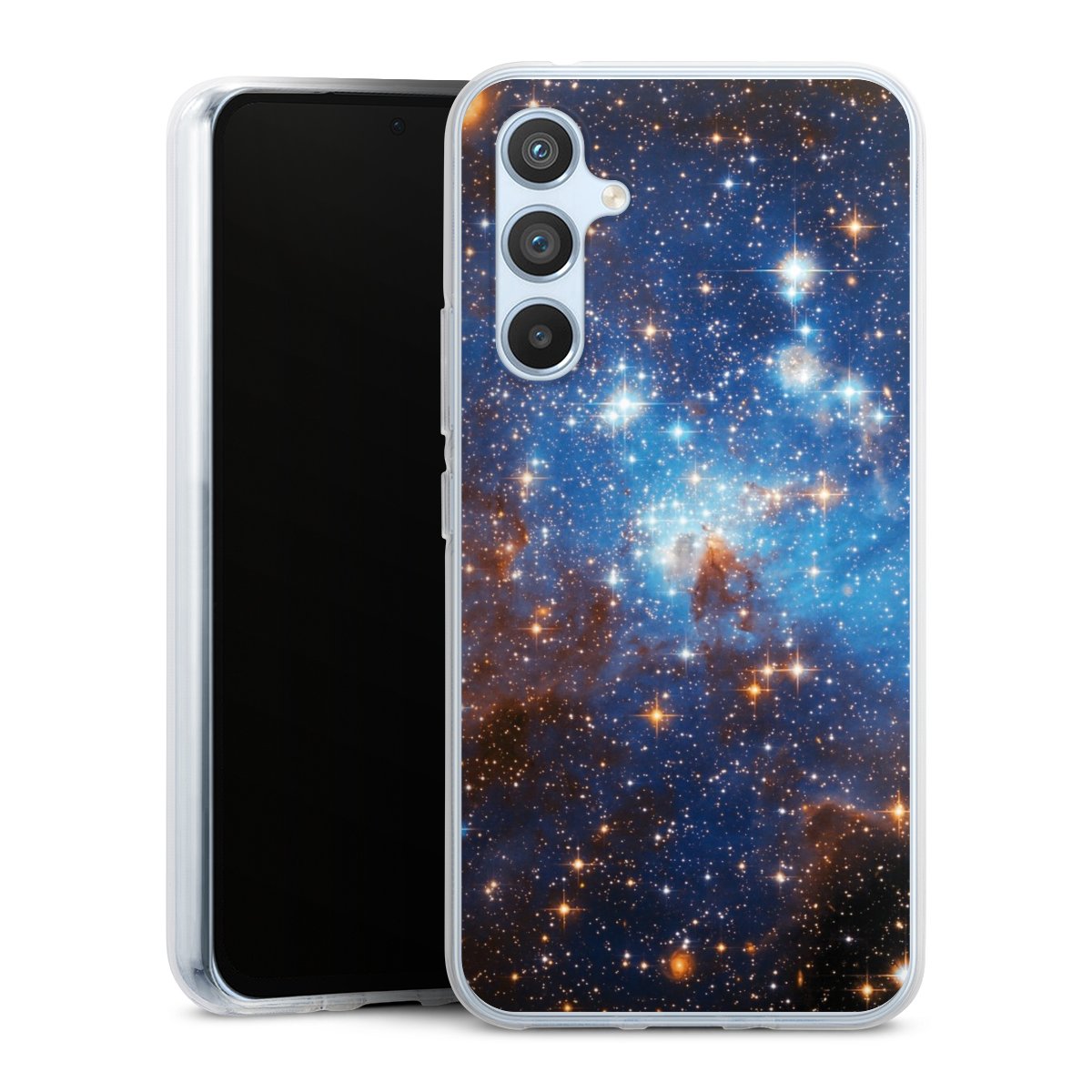 Galaxy A54 5G Handy Silikon Hülle Case transparent Handyhülle Star Weltall Galaxy Silikon Case