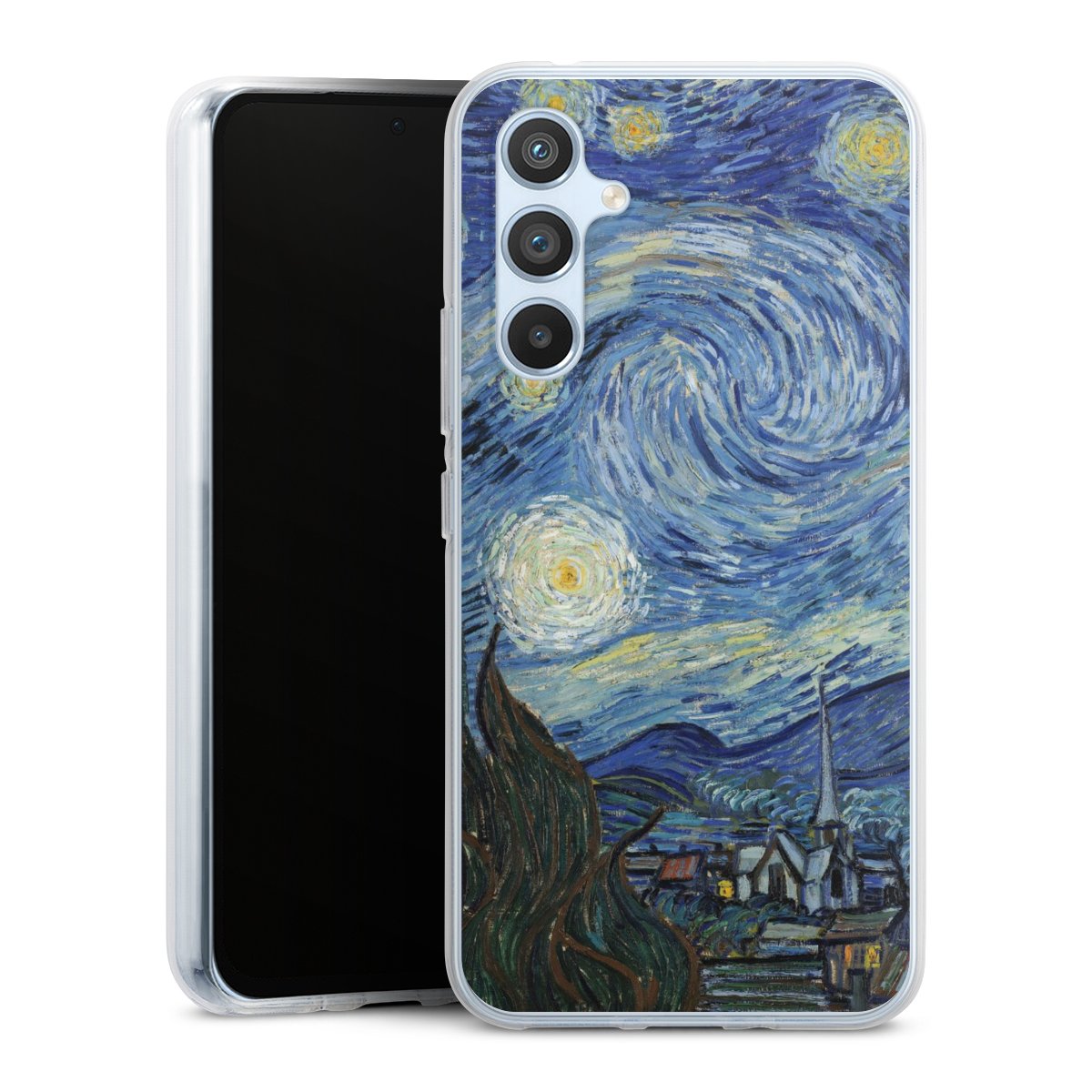 Galaxy A54 5G Handy Silikon Hülle Case transparent Handyhülle The Starry Night Kunst Vincent Van Gogh Silikon Case