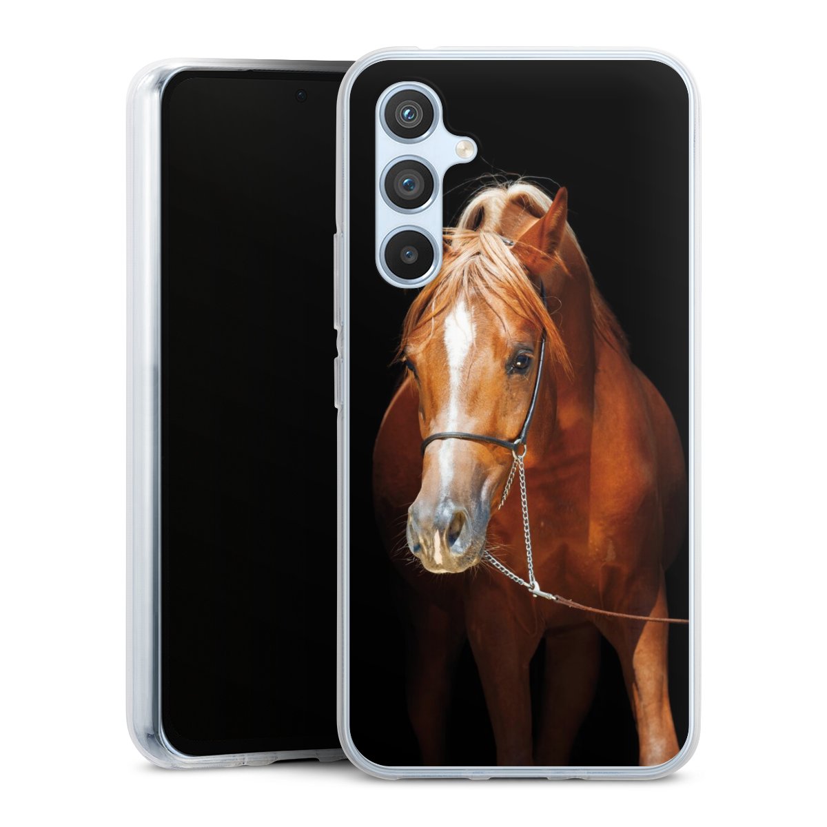 Galaxy A54 5G Handy Silikon Hülle Case transparent Handyhülle Mare Horse Hobby Silikon Case